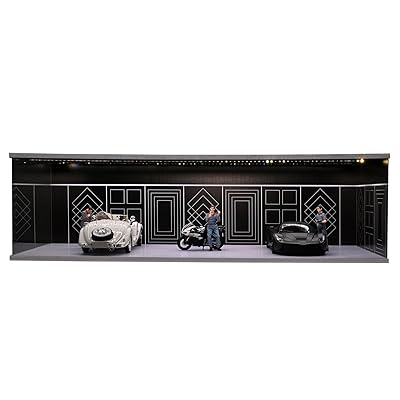 1/64 1/43 1/18 パノラマ 車宿り 3色合い光LED照明装置付き添い人ミニカー見せびらかす容れもの 当てはめるトミカ・ホットウ
