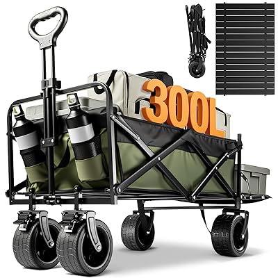 キャリーワゴン 【300L大容量 長物対応 後部展開可 耐荷重250kg】 キャリーカート ボトルポケ｜NEXTMART
