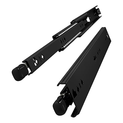 ブラック ロック付き #D53 重量用スライドレール 1100mm Heavy Duty引き出しスライド 工業用レール