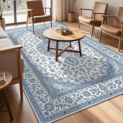 洗える 引っ敷き 230×320 大判 青み イラン風 北欧 薄っぺら 上滑り打ちきり リビング 窈窕たる ヴィンテージ