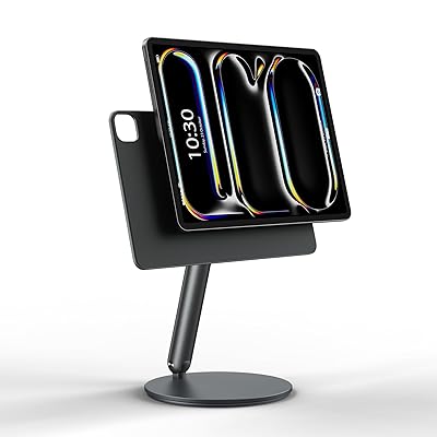 マグネット式 iPad スタンド 360°回転ベースアップグレード版、iPad Pro 13インチ M4（2024年モデ
