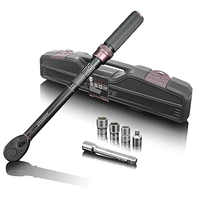 トルクレンチセット 1/2in 20-220N.m 6点ソケット嘱する プレ仕掛ける型 機械類式 高的確さ±3%【ダブ