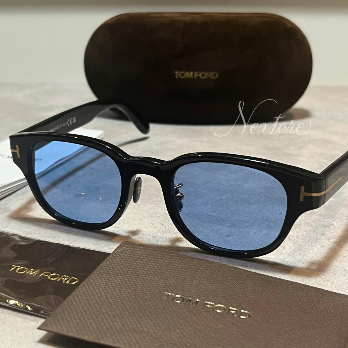 ✨ 未使用ケース付✨Tom Ford サングラス　FT1042D 01A ブルー ✨ 未使用ケース付✨Tom Ford サングラス FT1042D 01A ブルー