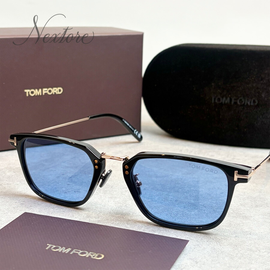 【並行輸入品】【正規品・新品】TOMFORD トムフォード TF1042D FT1042D 01V イタリア製 サングラス メガネ 眼鏡 メンズ レディース TOM FORD トム フォード 伊達メガネ ブルーレンズ アジアンフィット 送料無料