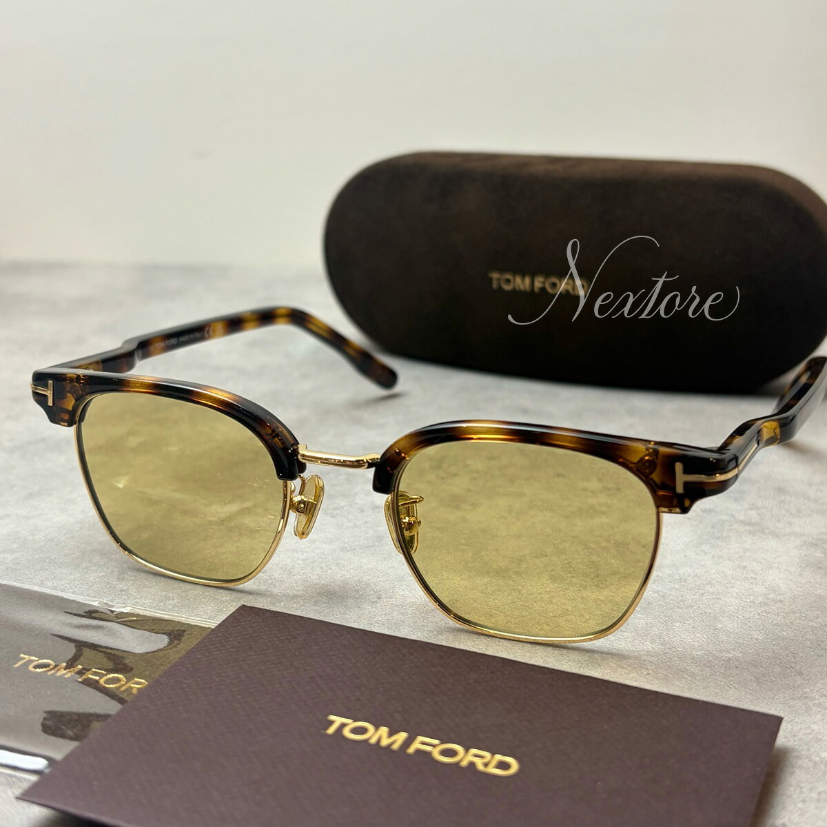【マラソン期間ポイント2倍＆クーポンあり】【並行輸入品】【正規品・新品】TOMFORD トムフォード TF1119D FT1119D 52A イタリア製 サングラス メガネ 眼鏡 メンズ レディース TOM FORD トム フォード サーモントシェイプ 伊達メガネ｜名入れ プレゼント 専門店 Nextore