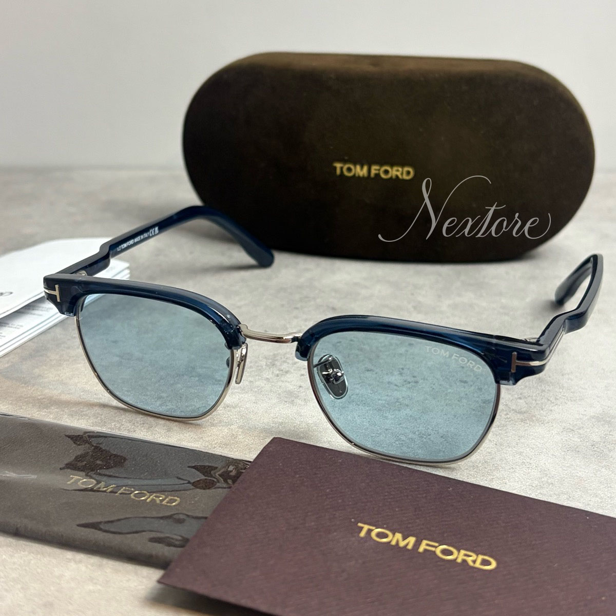 【マラソン期間ポイント2倍＆クーポンあり】【並行輸入品】【正規品・新品】TOMFORD トムフォード TF1119D FT1119D 90A イタリア製 サングラス メガネ 眼鏡 メンズ レディース TOM FORD トム フォード サーモントシェイプ 伊達メガネ アジアンフィット｜名入れ プレゼント 専門店 Nextore