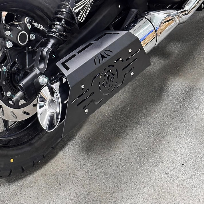 レブル 250 500 1100 マフラーガード Pipe Cover 排気管 カバー ステインレス パイプ プロテクター マフラーカバー バフ仕上げ おしゃれ 保護 ブラック 黒い【取り寄せ】