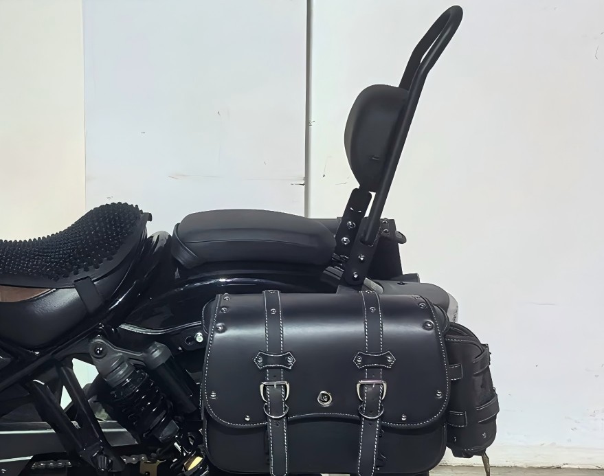 ホンダ レベル 1100 バイク バックレスト ドップケース リアキャリア 背もたれ シーシーバー レザー パッド付き 振れ止め リア 乗客 バリエーション選択可 取り寄せ｜ネクストステージ2号店 8,378円