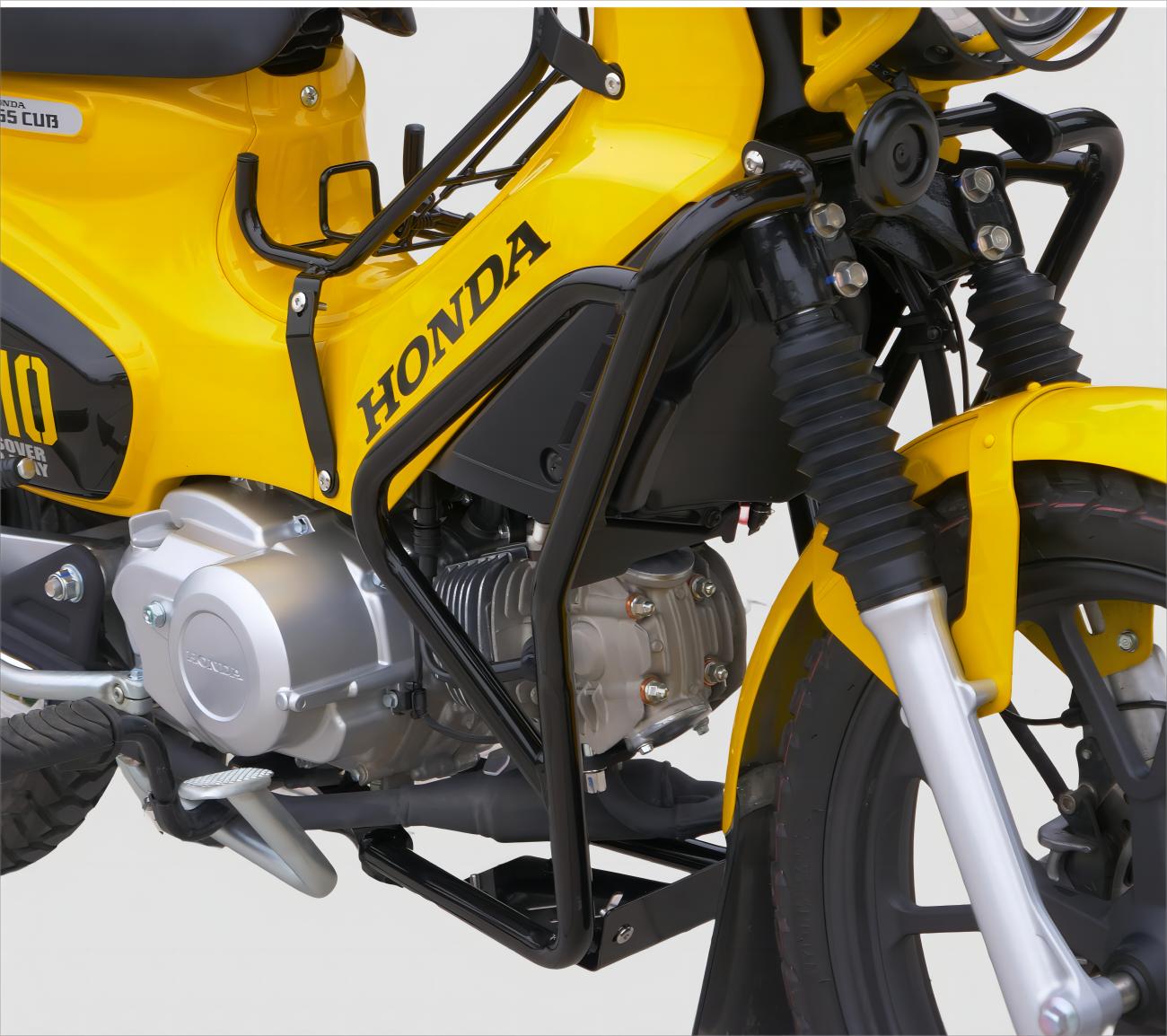 カブ クロスカブ CC110 アンダーフレームキット エンジンガードキット ブラック バイクパーツ カスタムパーツ 改造 オートバイ キャンプツーリング 保護 キット 取寄せ