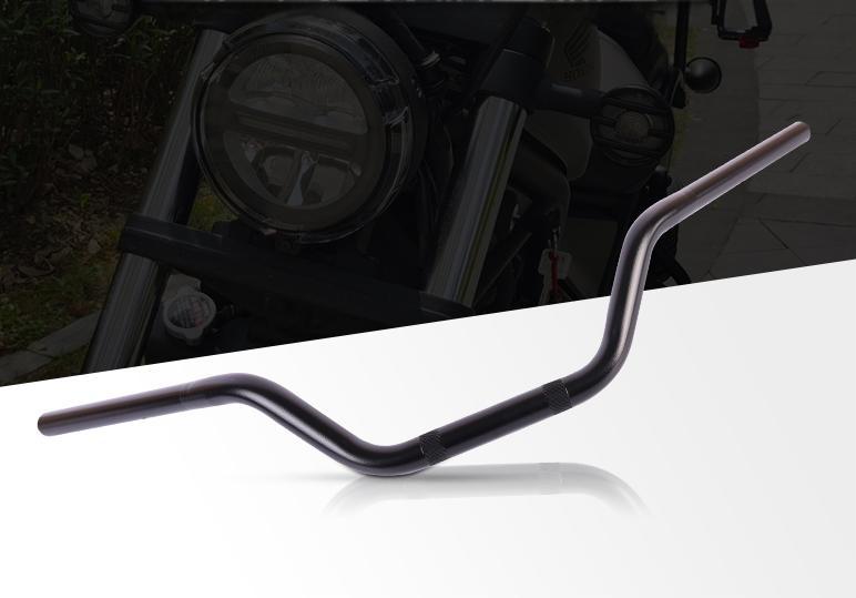ホンダ レブル 250 MC49 500 MC60 ハンドル 一体型 マットブラック 遠いハンドル インナーウェイト 38MMアップ 51MM後に移動 長い距離運転最適 パーツ カスタム 取寄せ