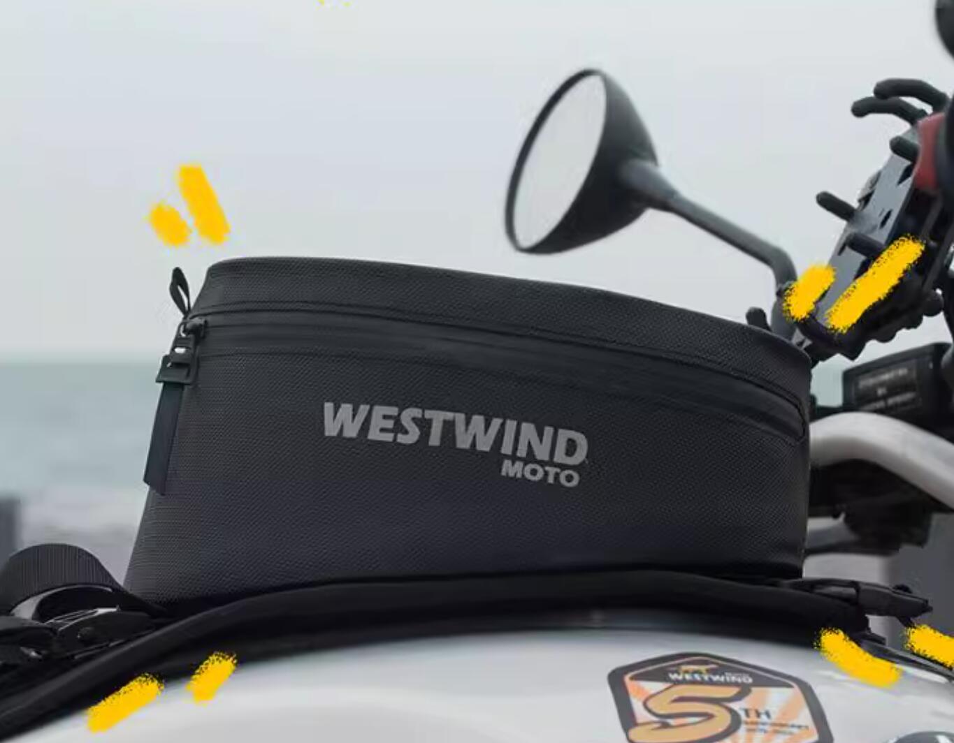 WESTWIND バイク用 ガソリンタンクバッグ レンジャーワイルドバッグ フロントバッグ 2L 4L 大容量 撥水加工 多機能 仕様 選択 バックパック オートバイ 取寄せ
