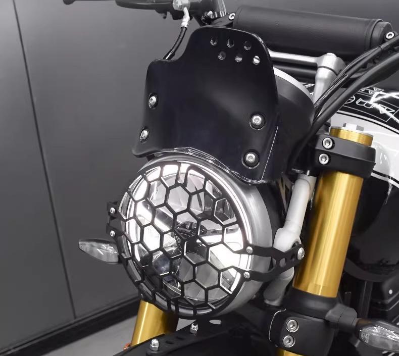 スクランブラー 400X 新型 ウインドシールド フロントグラス アップ シルバー ブラック イエロー 風防 バイク ブラック スモーク オートバイ用 風防 バイクフロントガラス オートバイ 簡単装着 延長式 取寄せ