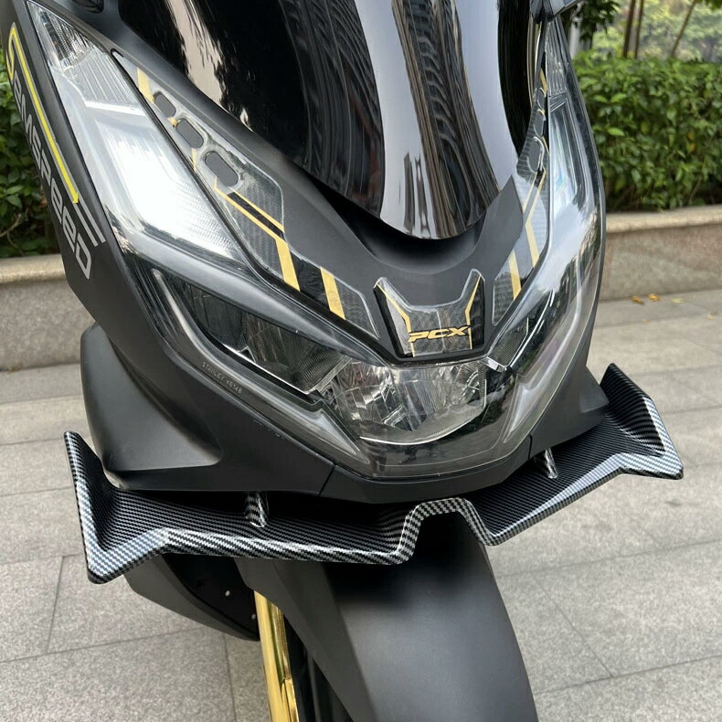 ホンダ PCX160 PCX125 フロントリップスポイラー リップスポイラー 改造 かっこいい 安定感 フロント空気ガイド カスタム オシャレ感 外装改造パーツ アクセサリパック【取り寄せ】