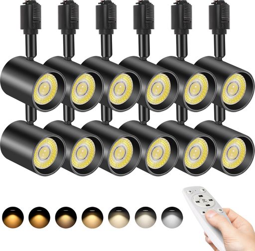 TuyuBEE無度合い調光調色能力のあるダクトレールスポットライトリモコン付き添い人LED一体型点火装置10W(85W形好いかげんに)末たのもしい軌跡点火装置高演色CRI90+2700K-6000K800ルーメン勝手もと/販売店用