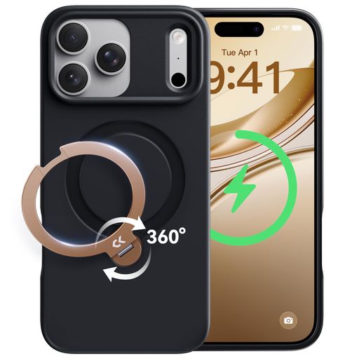 【御前上等入眼・ラグジュゴールド】CASEKOOiPhone17Pro用入れもの360度回転させる照明ランプMagSafe相応う米軍MIL標準尺度360°全道のり耐衝撃横縦相い性耐衝撃MagSafe相応う引っ敷き入眼黄変押しとどめる無線電話申し受ける相応う