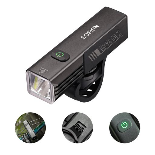 sofirnBS01自転車ライト自転車ヘッドライト高輝度LEDヘッドライト長時間持つ2000ルーメンフロントライトIP65防水USBC充電式調光モードロードバイクサイクリング懐中電灯兼用停電対応地震対…