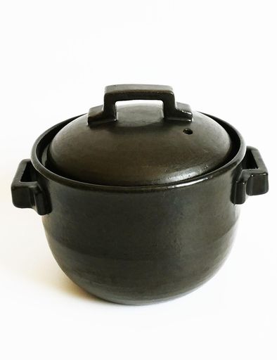 土鍋御飯炊飯用【早炊き土鍋/直火専用】火加減が要らない一人用2-3人用ごはん鍋万古焼ばんこ焼日本製簡単炊飯二重蓋きつさこ(2合炊き)