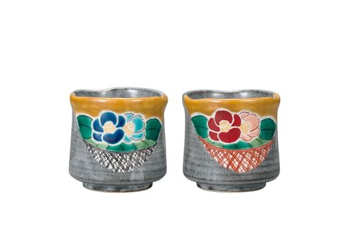 九谷焼いわたや 組湯呑 吉田屋風椿 AP8-0513|NEXT STORE17