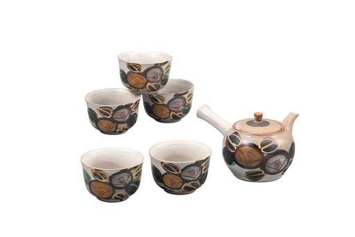 九谷焼いわたや 茶器揃 金銀彩山茶花 AP8-0533｜NEXT STORE17