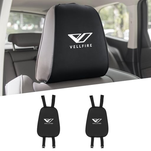 ヴェルファイア専用ヘッドレストカバー防塵・防水性アップ車用首クッションヴェルファイア20系30系40系アクセサリーに適合スナップ式カーシート四季通用取付簡単カスタムパーツカー用…