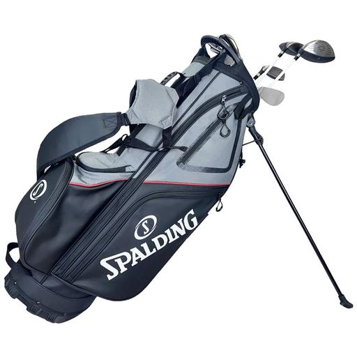 SPALDING(スポルディング)野球クラブ9本セットキャディバッグ付き添い人黒いことx薄墨色SPCS-6101