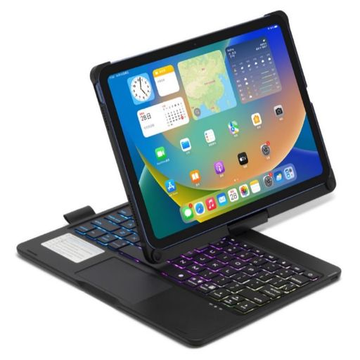 360度回転 2022 iPad 第10世代 10.9インチ/ 2025 iPad A16 (第11世代 11インチ) キーボードケース タッチパッド バックライト付き 折りたたみ アイパッド10 キーボード カバー 一体型 トラックパッド…|NEXT STORE17