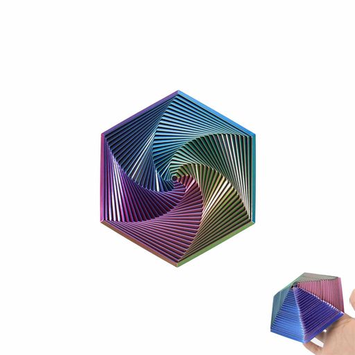 Roczentialストレス解消グッズフィジェットトイ手遊びおもちゃ大人耐久性不安を軽減し集中力を高め人間工学フラクタル六角形多用途(カラー1)画像