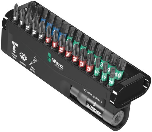 Wera(ヴェラ) 05057690001 | ビットチェック 30 インパクター 1 ビットセット、30点入り|NEXT STORE17