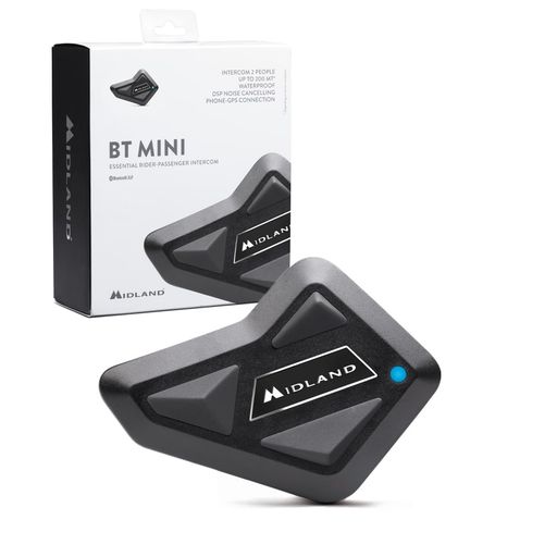 MIDLAND(ミッドランド) BT MINI Plus シングルパック RCFスピーカー標準搭載モデル【バイク女子 元AKB平島夏海さん愛用ブランド】 バイク用インカム Bluetooth ソロライダーに グループ最小サイズ｜NEXT STORE17