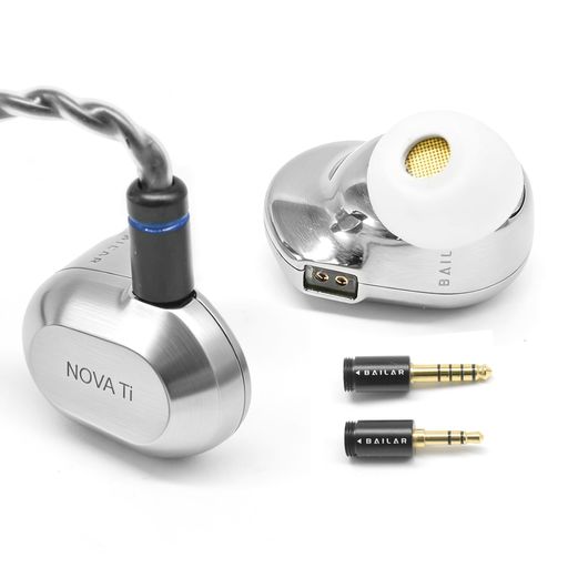 NOVA Ti 有線イヤホン チタン合金ボディ 11mmダイナミックドライバー パッシブノイズリダクション Hi-Fi 3.5mm/4.4mm交換プラグ 軽量設計 マイクなし｜NEXT STORE17