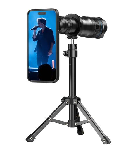 【スマホ専用容れもの付き添い人】Apexelスマホ望遠水晶体36倍ゼムクリップよりスマホケースがまかり間違うなし望遠鏡多機種相応うするマウント付き添い人単眼鏡アロイ製耐久性止ん事無いスマホ望遠鏡兼ね合いな高さ合わせる能力のある三…