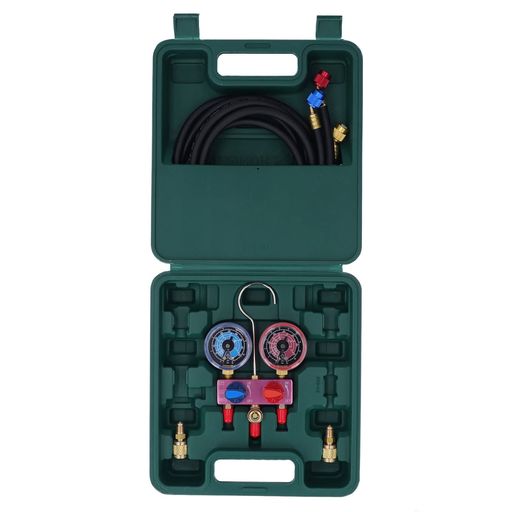 Atyhao ミニ冷媒圧力計セット耐久性のある合金材料 G1/4 マニホールドゲージ R22 R32 R410A 車の修理、空調メンテナンス用｜NEXT STORE17