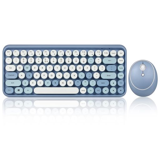 PerixxPERIDUO-713キーボード・マウスセットワイヤレス(ブルー英語配列)