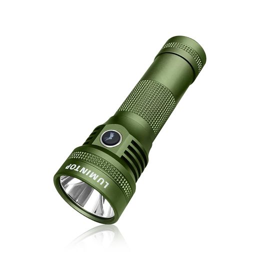 LUMINTOP長距離照射強力LED懐中電灯クイックチャージTYPE-Cサーチライト1000ルーメン照射距離475メートルLED色温度6500Kクールホワイトバッテリー付属防水ライト(D2-Green)