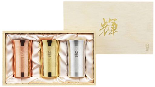 「輝」純銅 ひとくちタンブラー 150ml 金・銀・銅 3pcセット KG-18｜NEXT STORE17