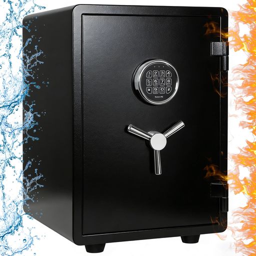 耐火金庫1時間耐火耐水超重量42.5KG大型UL規格金庫家庭用50L暗証番号保?・誕緊急キーでロック解除家庭用金庫a4現金宝飾品貴重品収納ケース業務用事務所旅館店に適し日本語マニュアル付きsafe 28,917円