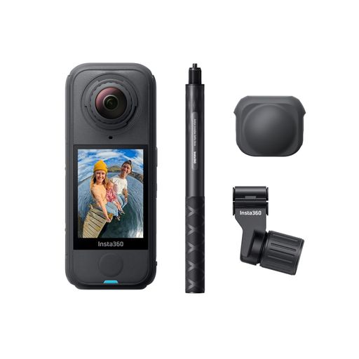 Insta360 X4 Air スキーの板一揃いの道具(グラファイト・ブラック) - 軽さ165g 8K 360度見晴らし写真器、見えない自撮り棒成り行き、取り替えっこ能力のある水晶体、映画化後フレーミング、陳列箱かばい立て内蔵、FlowState手ブレ手を加える…