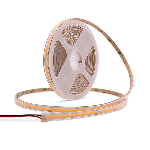 防水防塵IP68COBLEDテープライト5m24V電球色3000K高密度480LEDs/m10mm幅浴室・屋外対応店舗照明用