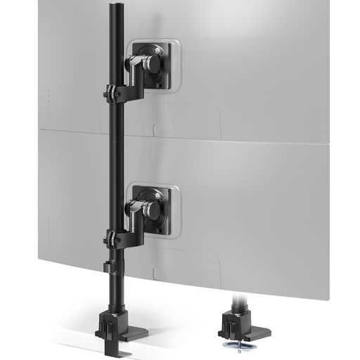 ACCURTEK 大型 モニターアーム 2画面 シングル 57インチ (2~27kg対応/湾曲モニター2~22kg対応) VESA規格対応 ロング ポール デスクマウント 高さ調整可能 スチール製 コンパクト 1関節 ブラック AC80…|NEXT STORE17