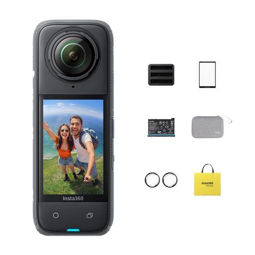 Insta360 X4-8K雨合羽360度写真器、4K広角映像、見えない自撮り棒成り行き、着脱式水晶体かばい立て、135分の年代順の継続映画化能力のあるな蓄電池、人工知能学まとめ上げる、手ブレ手を加える、運動競技/旅する/アウトドア向け - 一揃いの道具