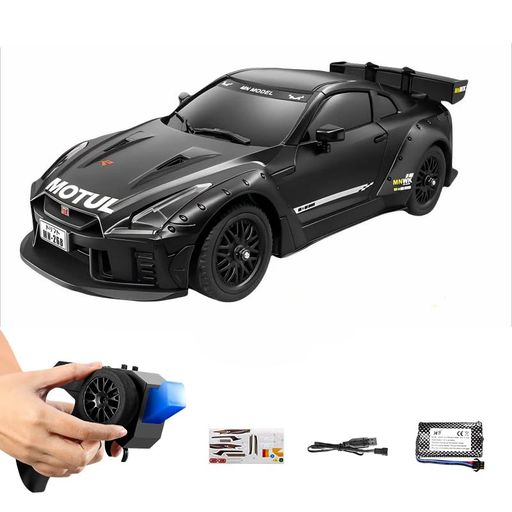 MNモデル MN-268 1:16ドリフトラジコンカー GTR ドリフト走行 アンビエントライト タイヤ交換可能 2.4GHZ比例制御 ジャイロ付き 車おもちゃ 技適認証済み 最高速度20KM/H ・連続稼働時間50分 (ブ…|NEXT STORE17
