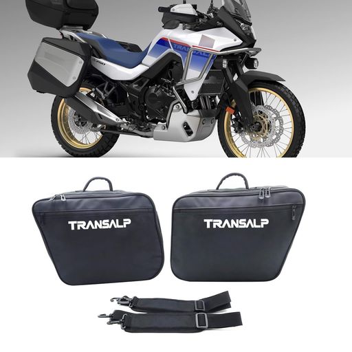 For2025XL750トランスアルプXL750TRANSALP202320242025用オートバイ用ブラックナイロンライニングバッグアクセサリーサイドラゲッジバッグサドルライナーバッグ