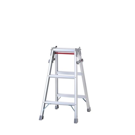 長谷川産業(Hasegawa)掛けはしご兼用脚立(ワンタッチ赤ちょうちん付)3段RD-09c(0.81m)(10927)しろがね色