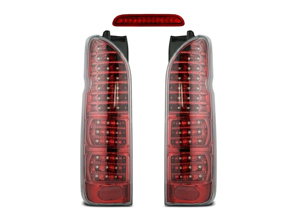 トヨタ ハイエース 200系 フルLED オールレッドインナー LEDテールランプ + ハイマウントストップランプ レッドタイプ｜Nexus店