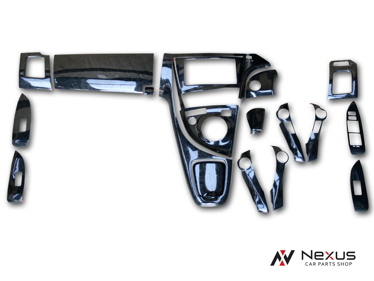 プリウス　ZVW30系　インテリアパネル 19Pセット ピアノブラック Amazon | プリウス ZVW30系 3D インテリアパネル 19P H21.5