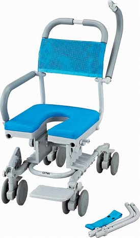 【送料無料】シャワキャリー　シャワーラク　4輪自在　U型シート/ SWR-132　[ ウチヱ 株式会社 ]
