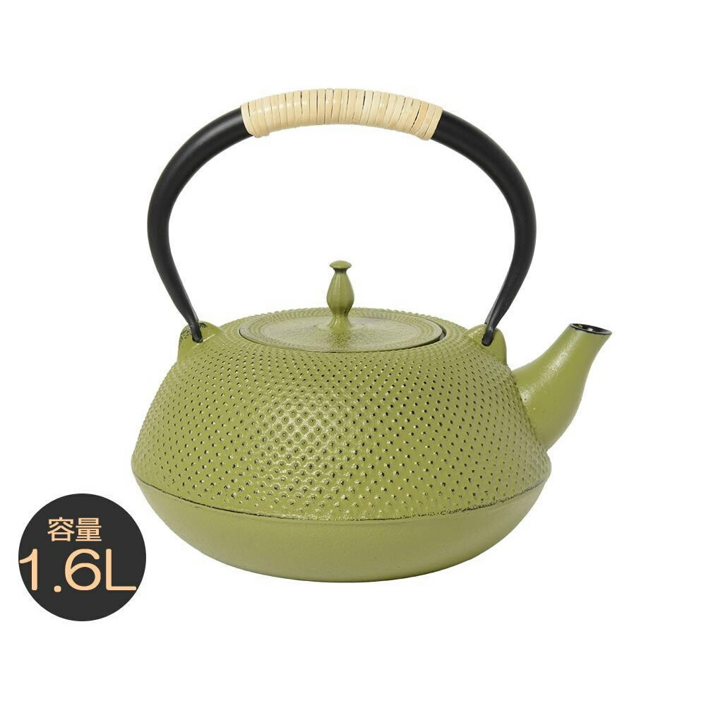 ○（送料無料）（）南部鉄器 IRONCRAFT IH対応鉄瓶 膳 黒 2L MT-205