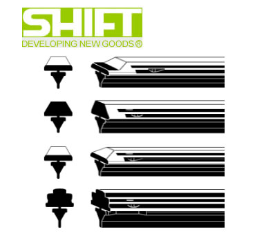 SHIFT シフト GGA-610 純正ワイパー用替えゴム(グラファイト・金具無し) GGタイプ(ベンツ) 長さ610mm 業務用10本入り 【NF】