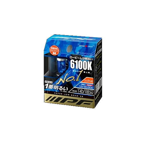 IPF 61L4 IPF ﾊﾞﾙﾌﾞ ｽｰﾊﾟｰﾛｰﾋﾞｰﾑX8 H4 6100K 【NF】