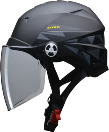 LEAD リード シールド付きハーフヘルメット ZORK ゾーク マットブラック 大きめフリー（60～62CM）